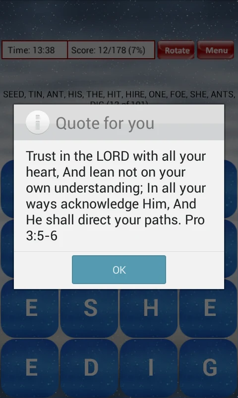Bible Word Scramble screenshot