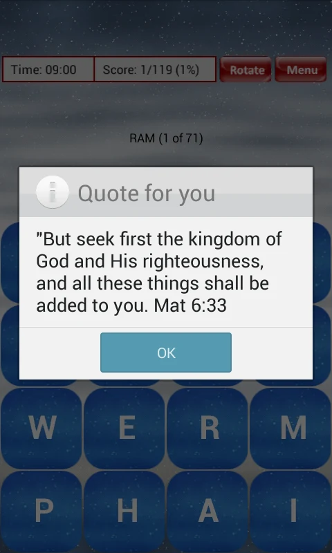 Bible Word Scramble screenshot